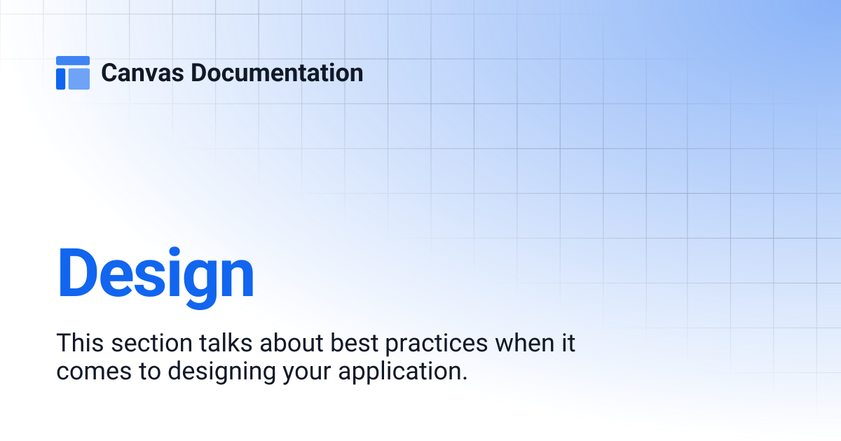 Design | v3.8 | Canvas Documentation