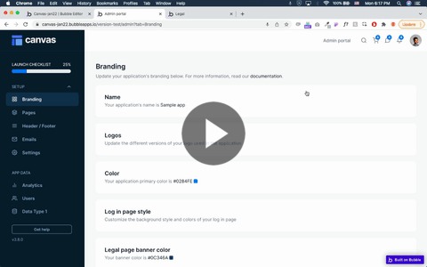 Branding tab
